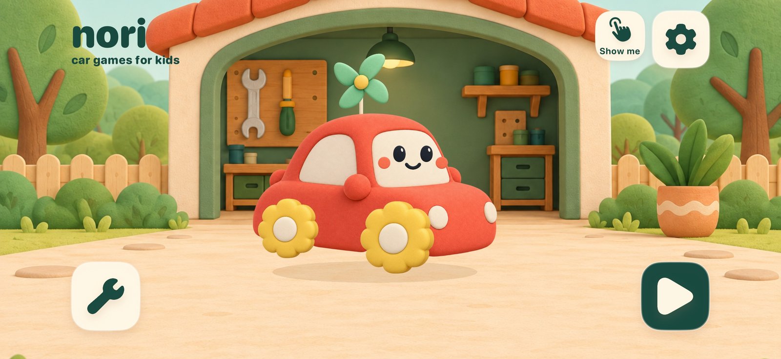 Actual Nori gameplay in the garage
